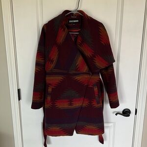 Steve Madden Ruby Aztec Blanket Wrap Coat.
